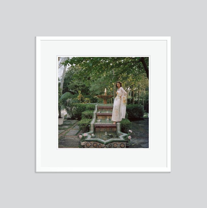 Slim Aarons 'Alice Wesselhoeft Saltonstall' Framed White photo Art