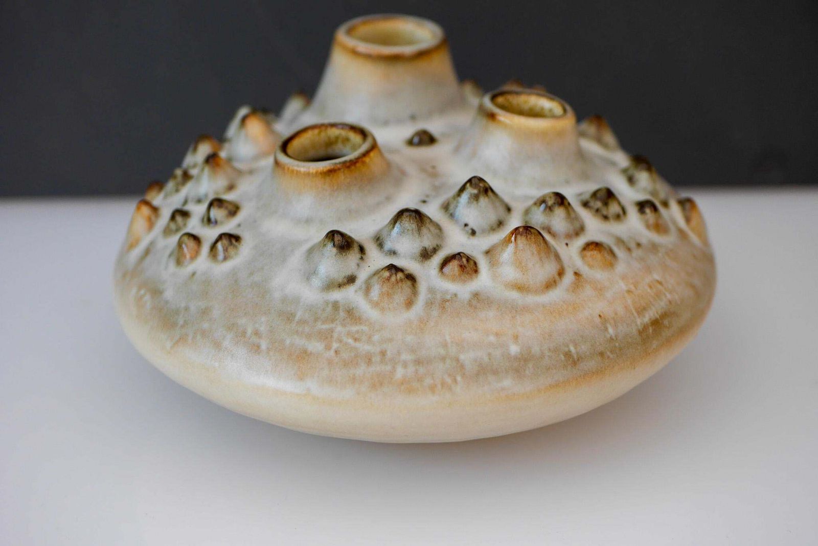 photo vinterior Organische 'Sea Urchin' Vaas Van Einar Johansen Voor Soholm, Denemarken