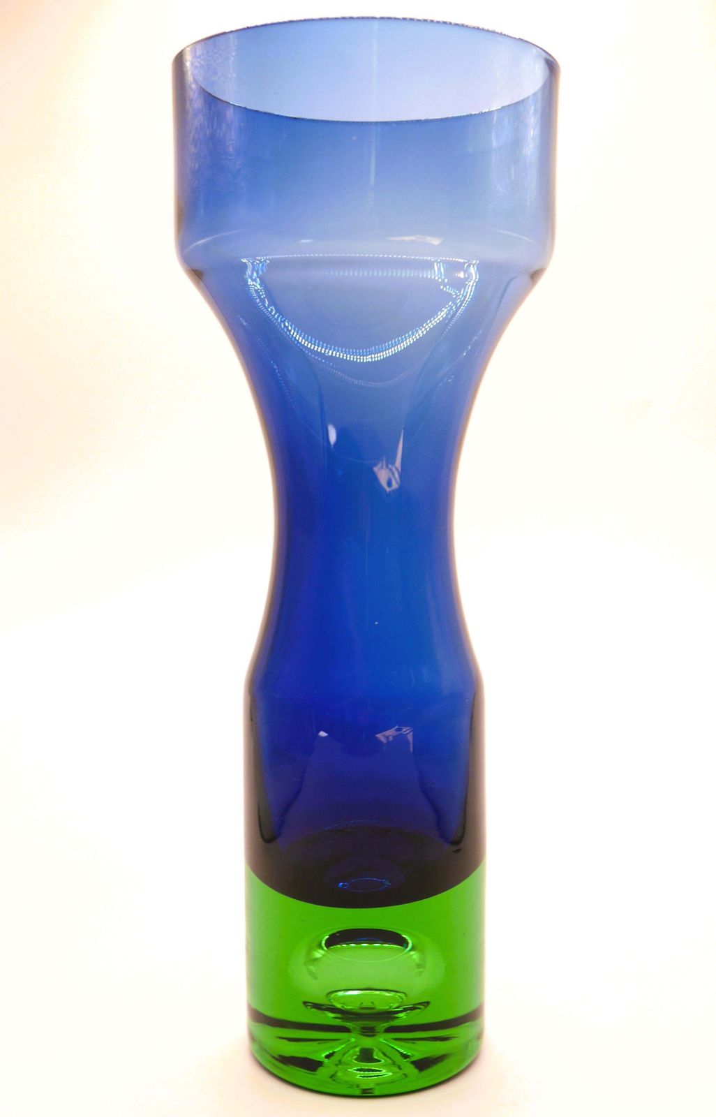 Home Decor Blue And Green Glass Vase By Bo Borgström For åseda, Sweden photo
