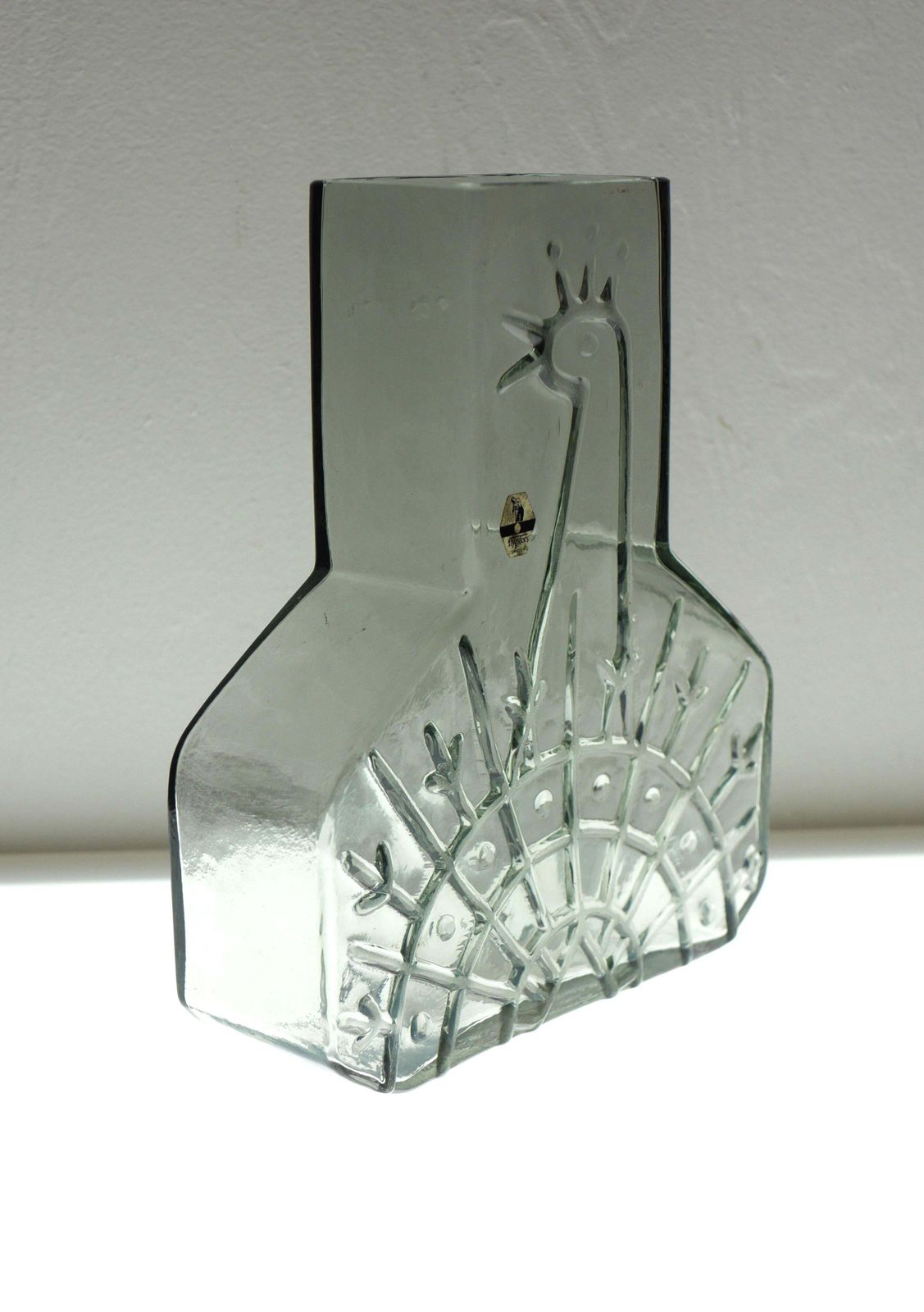 Mid Century Scandinavian Modern Art Glass Vase By Wiktor Berndt For Flygsfors photo furniture