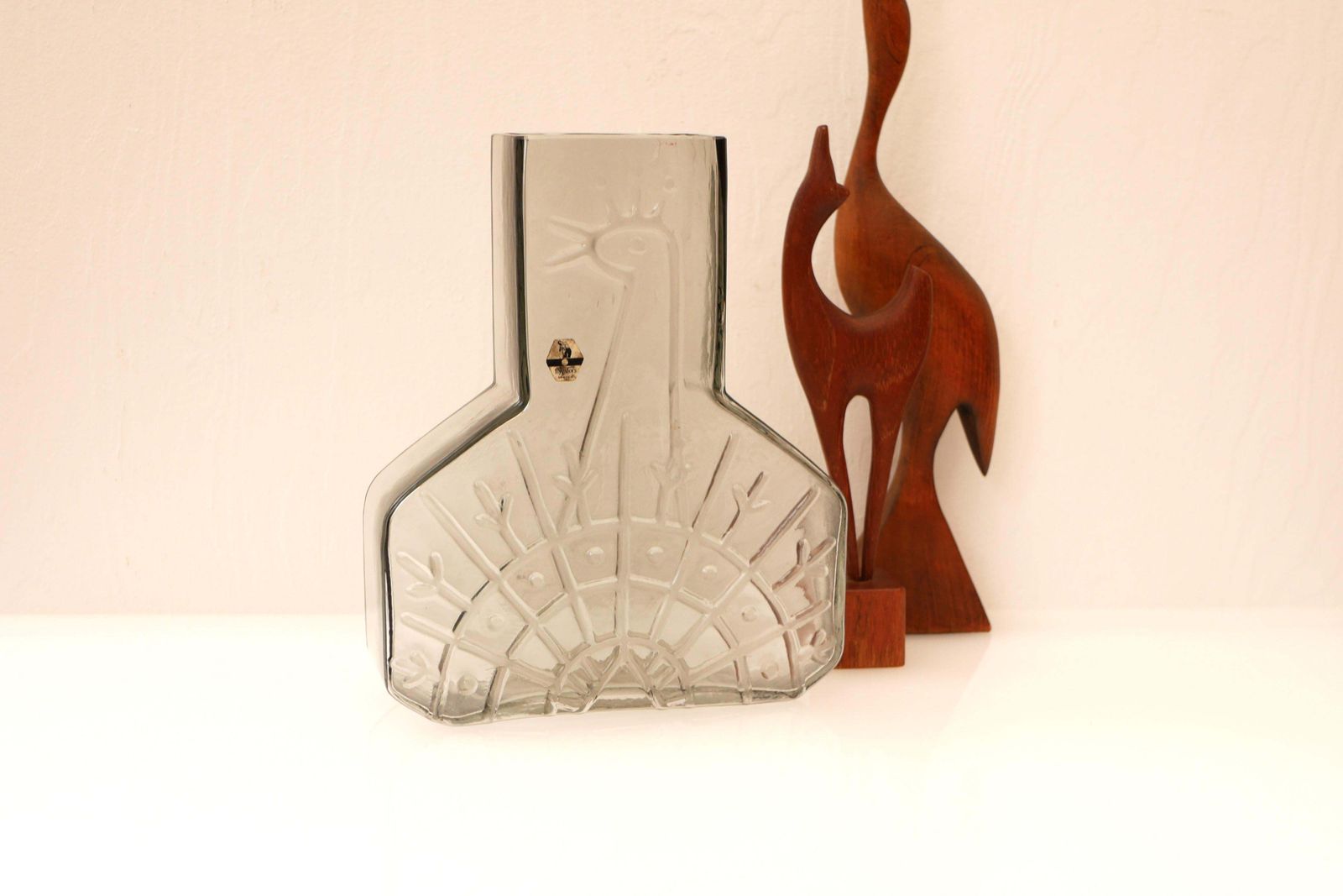 Mid Century Scandinavisch Modern Kunstglas Vaas Van Wiktor Berndt Voor Flygsfors photo 357.0
