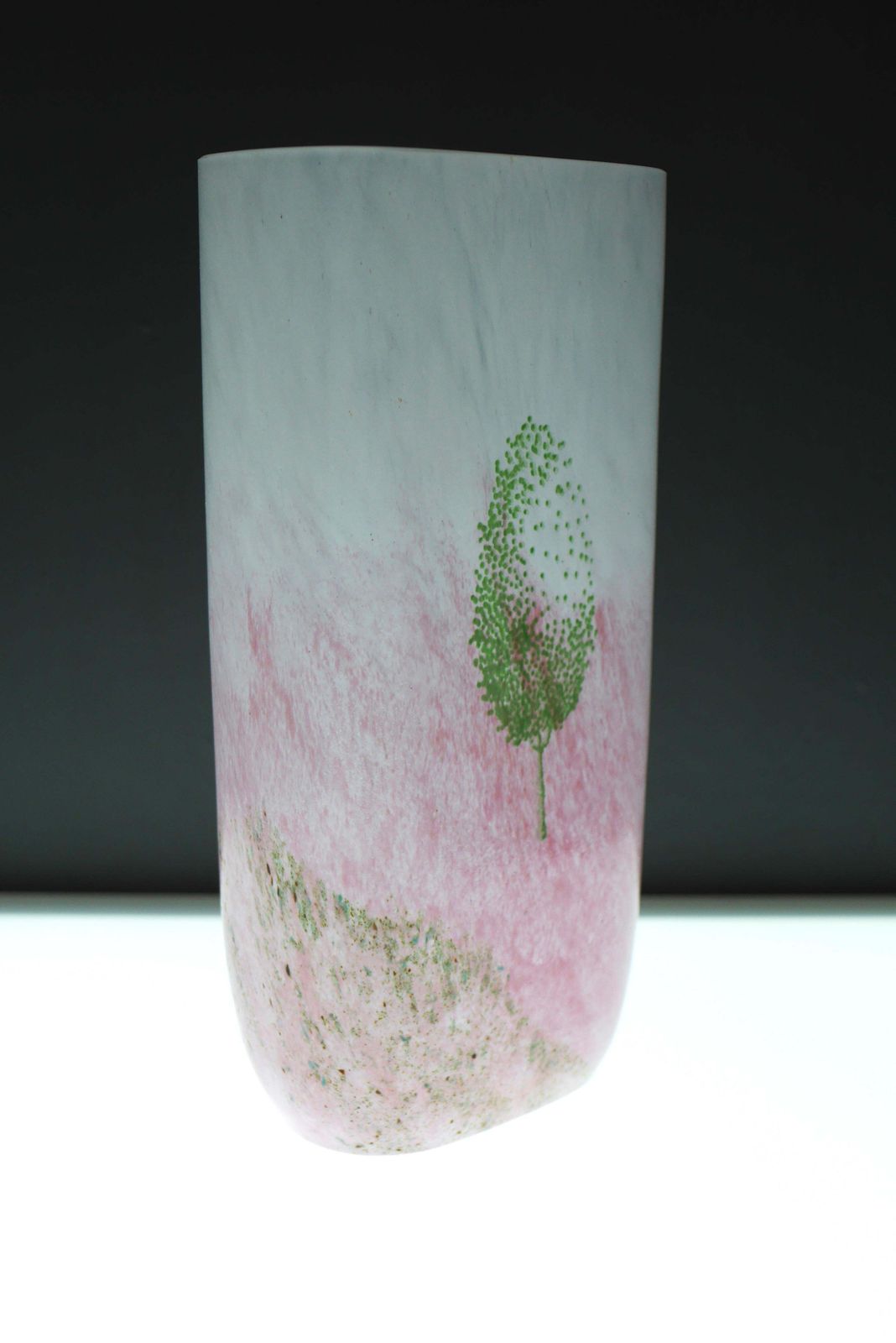 382.0 Scandinavian Glass Art Vase Known As "May" By Kjell Engman For Kosta Boda, 1980s photo