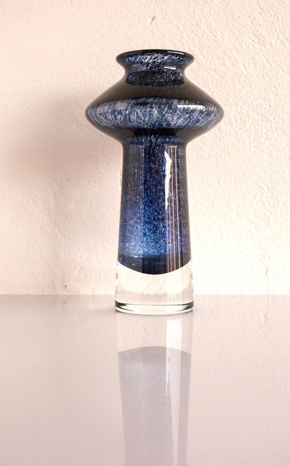 photo buy A Pair Of Blue Glass Vases Known As "Oxid" By Bo Borgström For åseda, Sweden