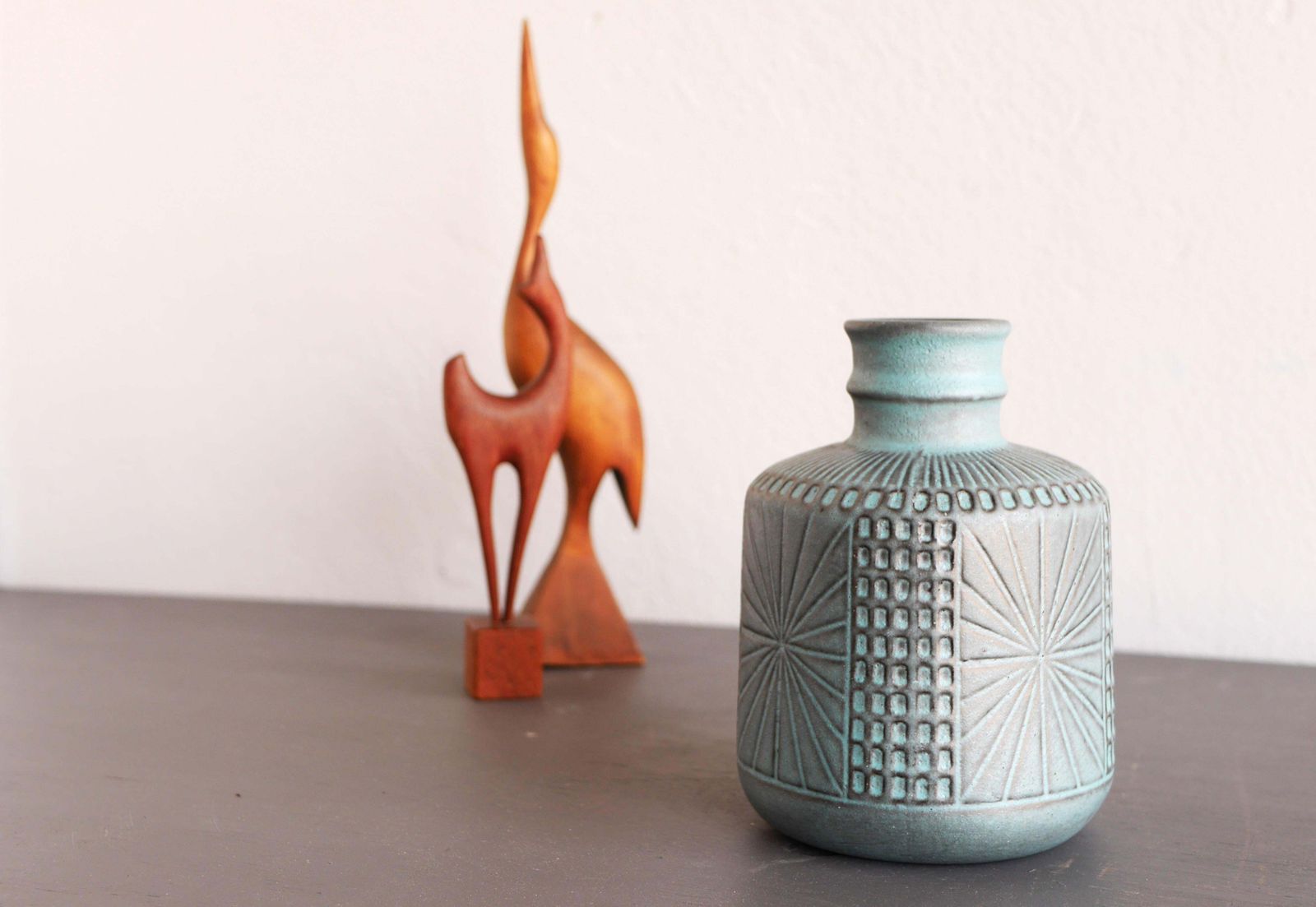 Mid Century Modern Kunstvaas Van Mari Simmulson Voor Upsala Ekeby, Zweden photo Woonaccessoires