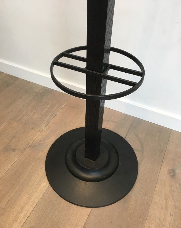 Michele De Lucchi & Tadao Takaichi For Kartell. Black Plastic Coat Stand "Segmenti". Italy. 1989 photo for sale