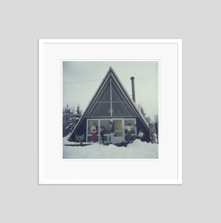 Slim Aarons 'On The Slopes In Stowe' Framed White photo furniture