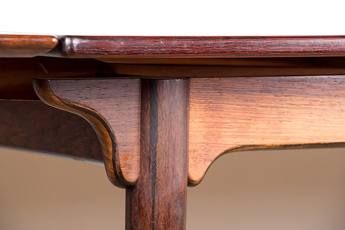 Grande table à manger danoise extensible en palissandre, modèle 54, par Gunni Omann pour Omann's Jun, 1960. photo vintage