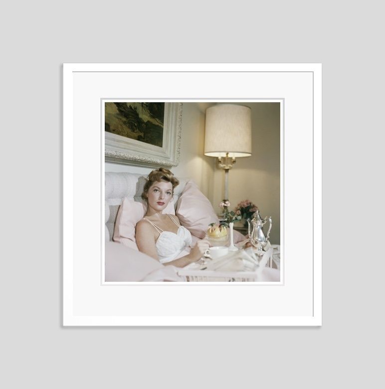 Slim Aarons 'Julie London'  Framed White photo furniture