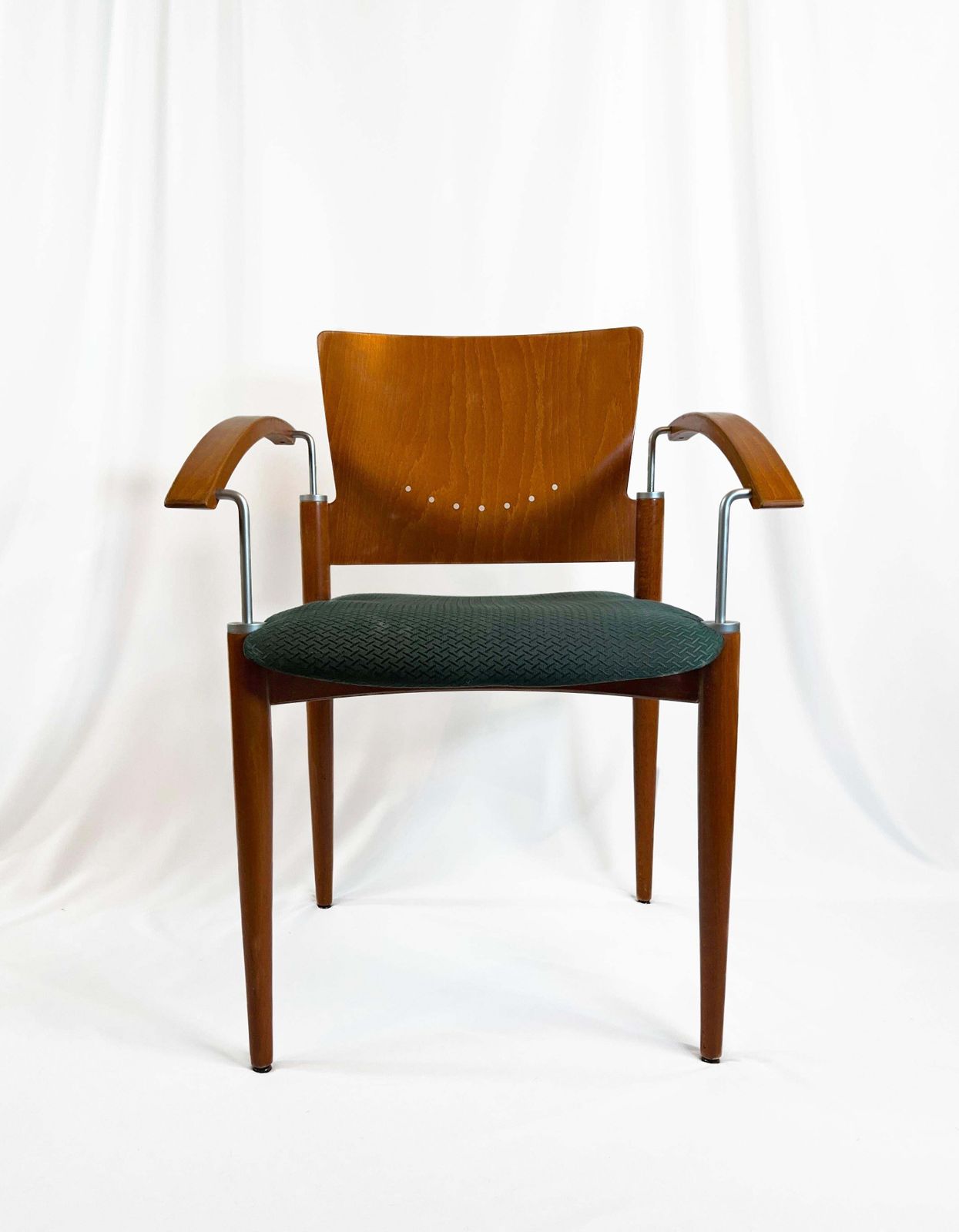 Set Of Four Postmodern Stackable Dining Chairs Attributed To Thonet, Circa 1980s photo furniture