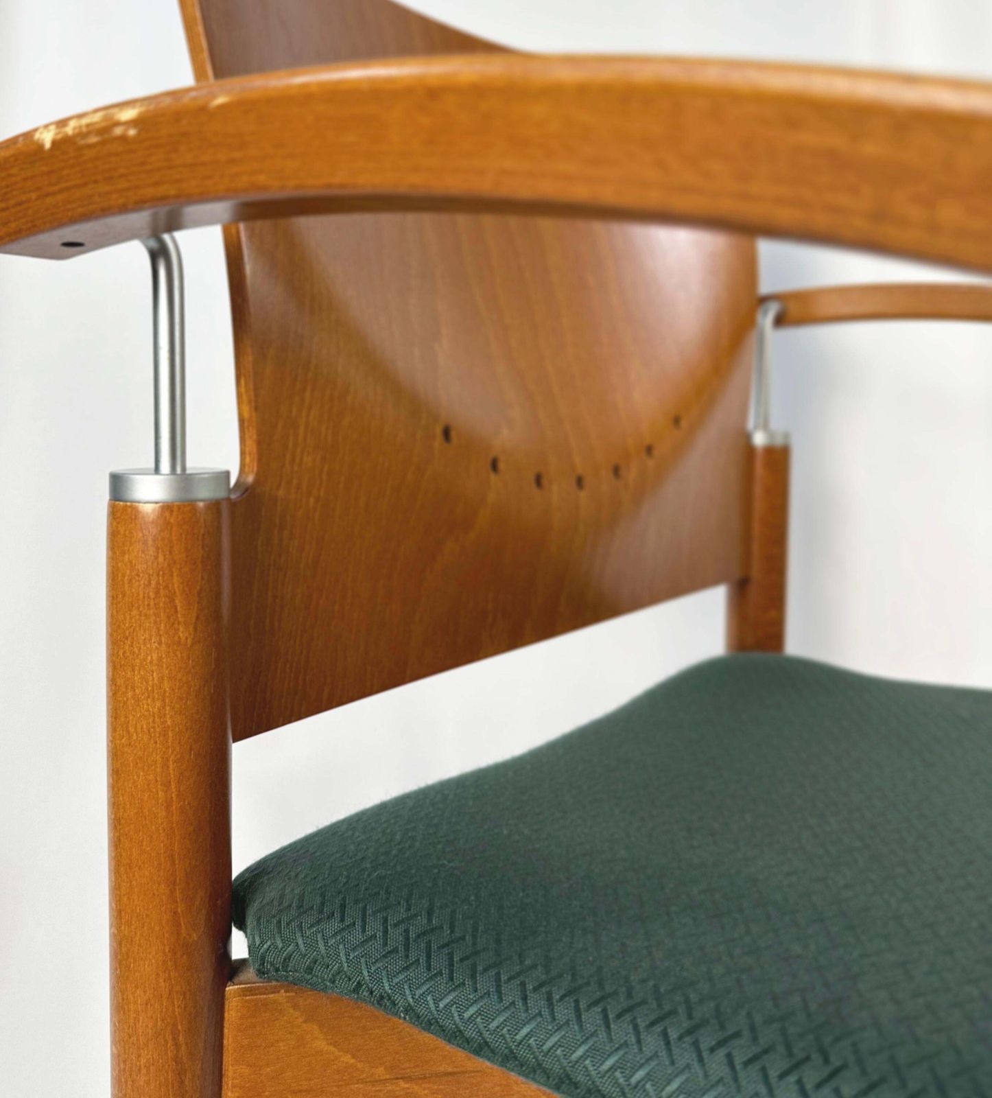 Set Of Four Postmodern Stackable Dining Chairs Attributed To Thonet, Circa 1980s photo Furniture