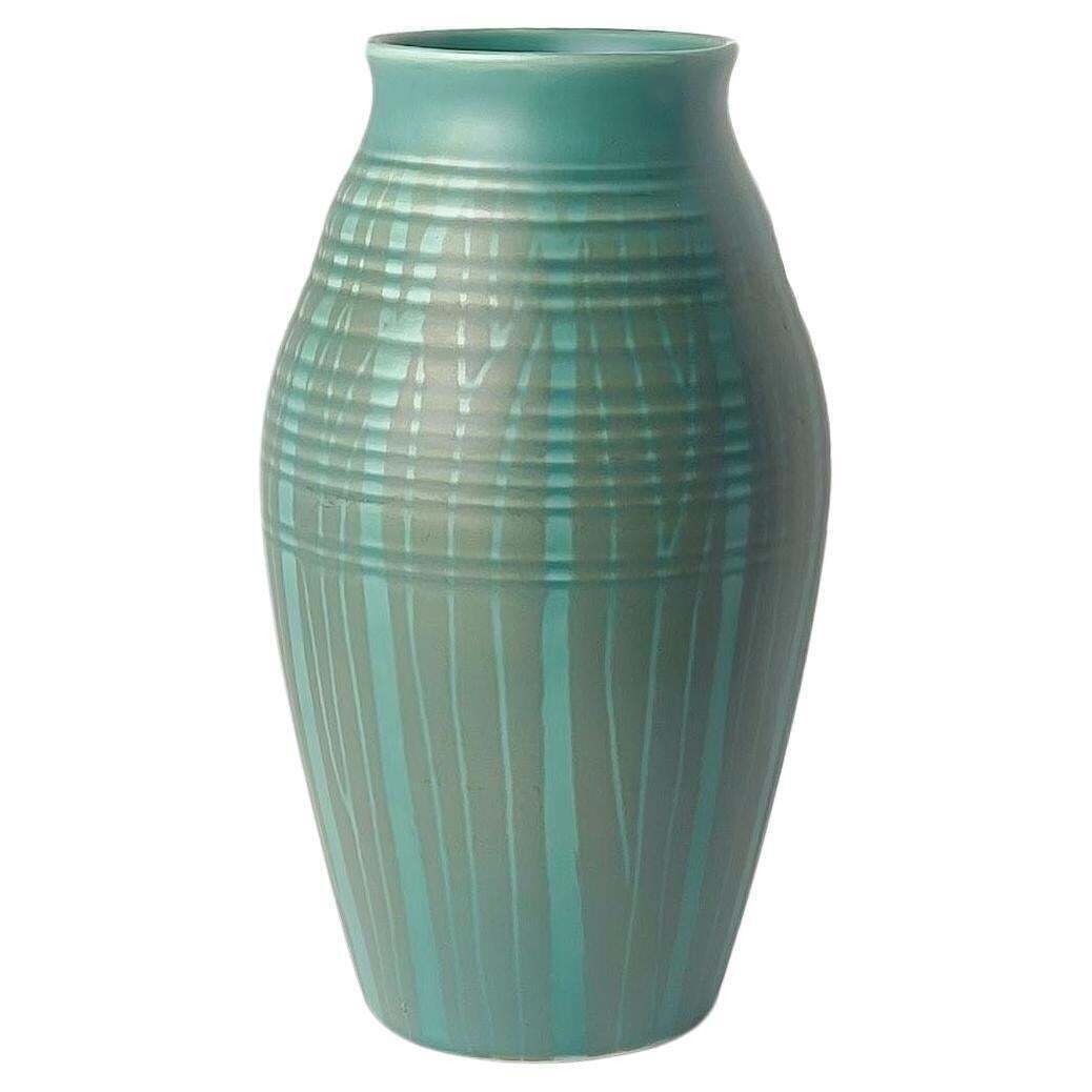 1950s Turquoise And Green Ceramic Vase, Colin Melbourne For Beswick, England