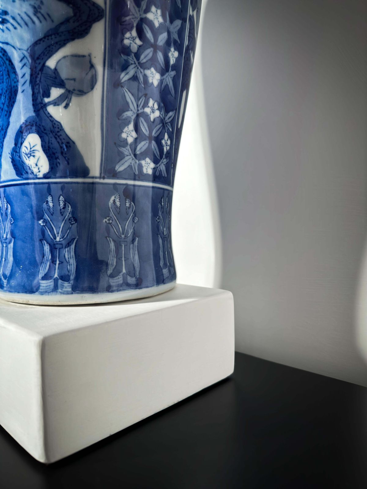 Chinese Blue And White Porcelain Kangxi Style Baluster Vase photo 275.0