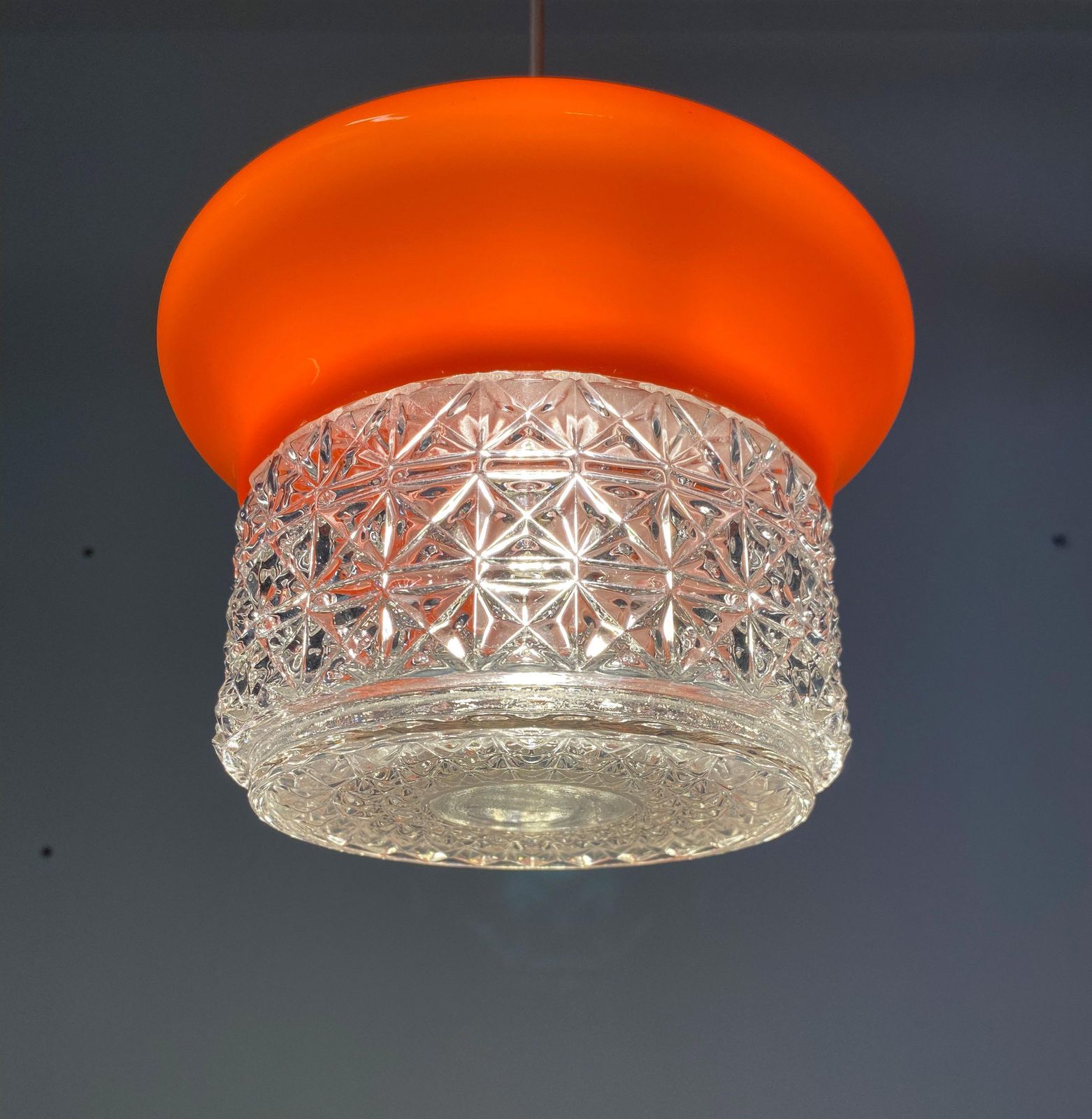 photo furniture Scandinavian Orange Glass Pendant Lamp