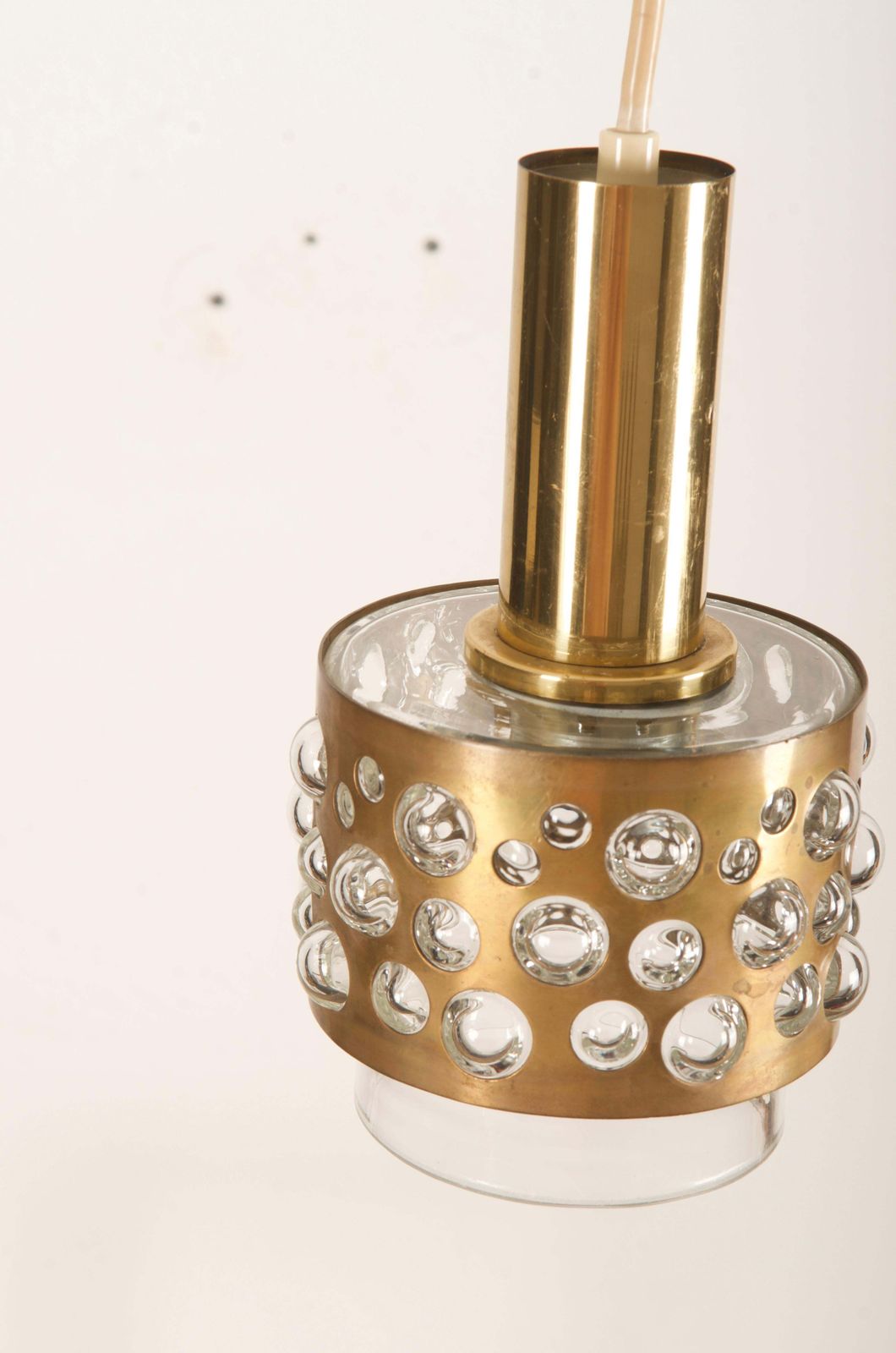 Messing Glazen Hanglamp Van Rupert Nikoll photo for sale