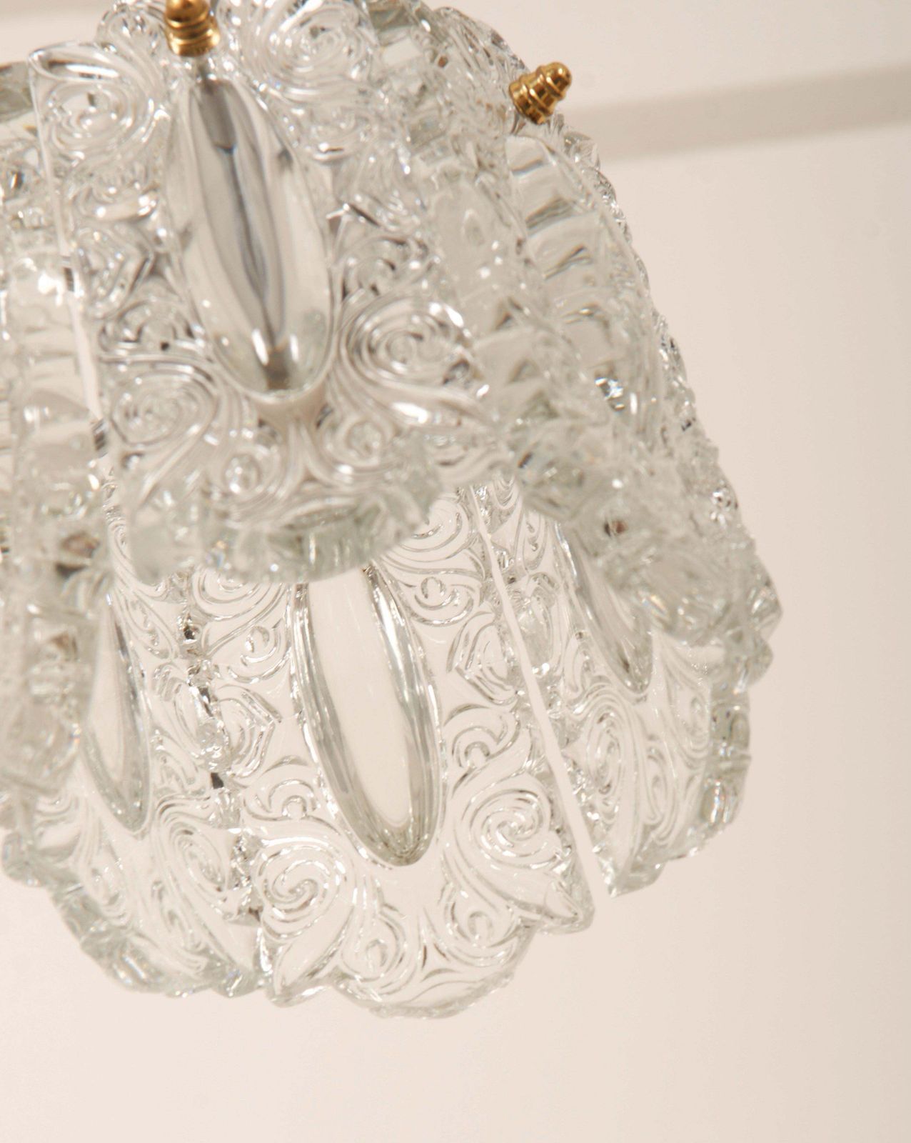 photo furniture Glass Pendant Lamp From The 1970s