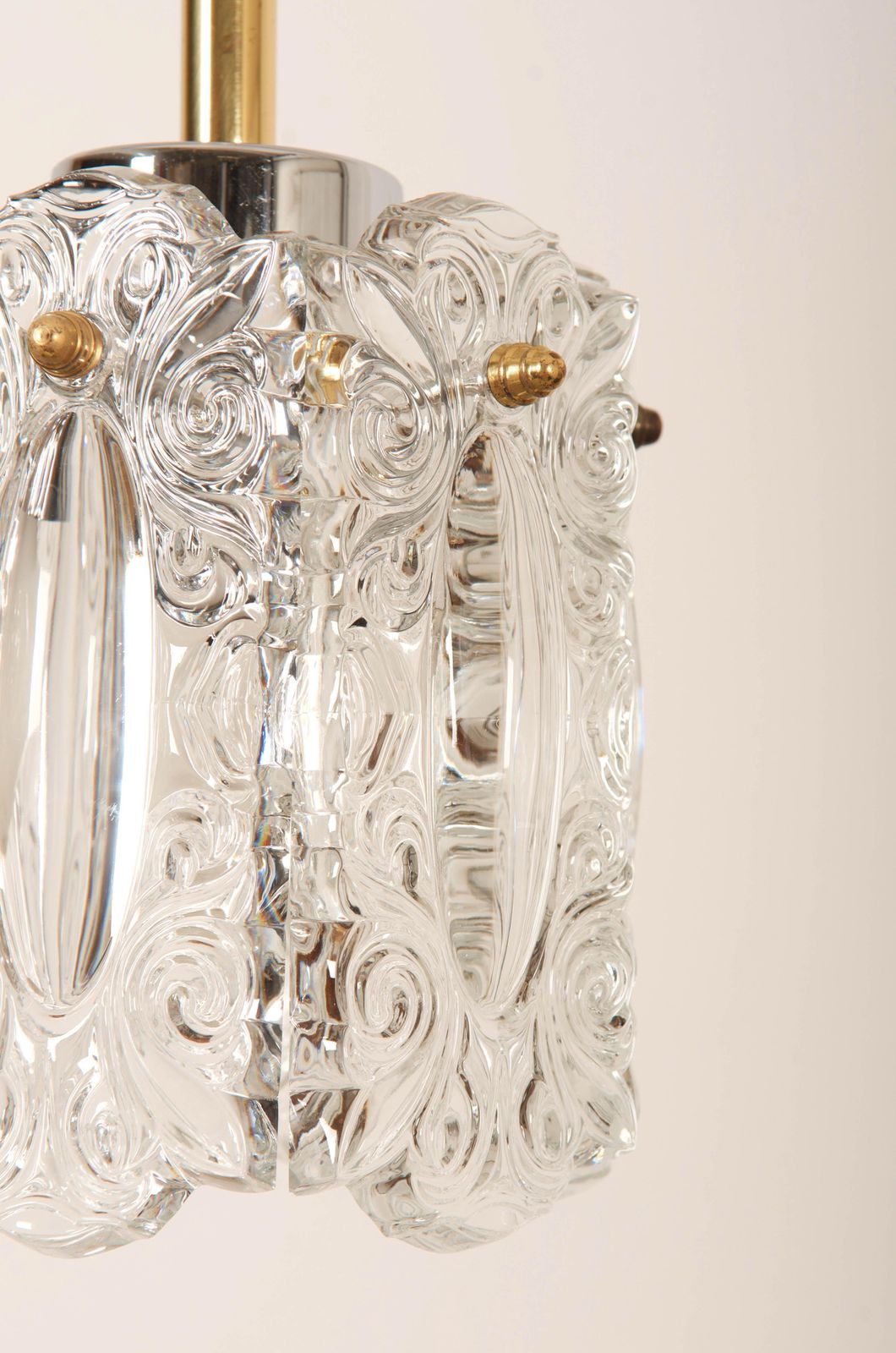 photo for sale Glass Pendant Lamp From The 1970s