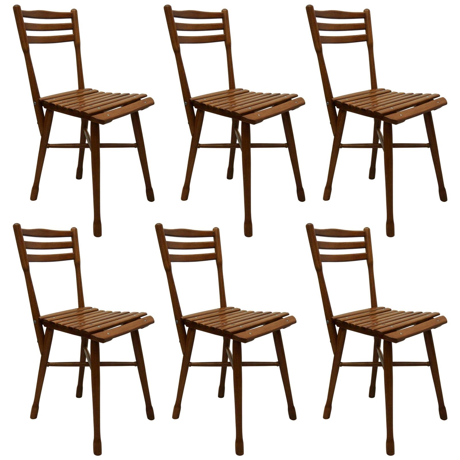 Rare Set Of Six Garden Chairs By J. & J. Kohn, Vienna