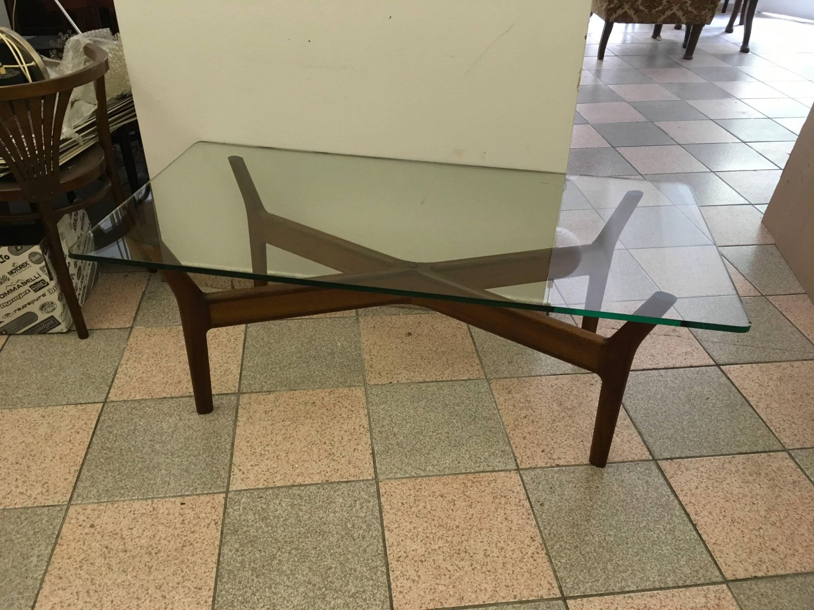 photo furniture Mid Century Teak, Glass Coffee Table By Alf Svensson