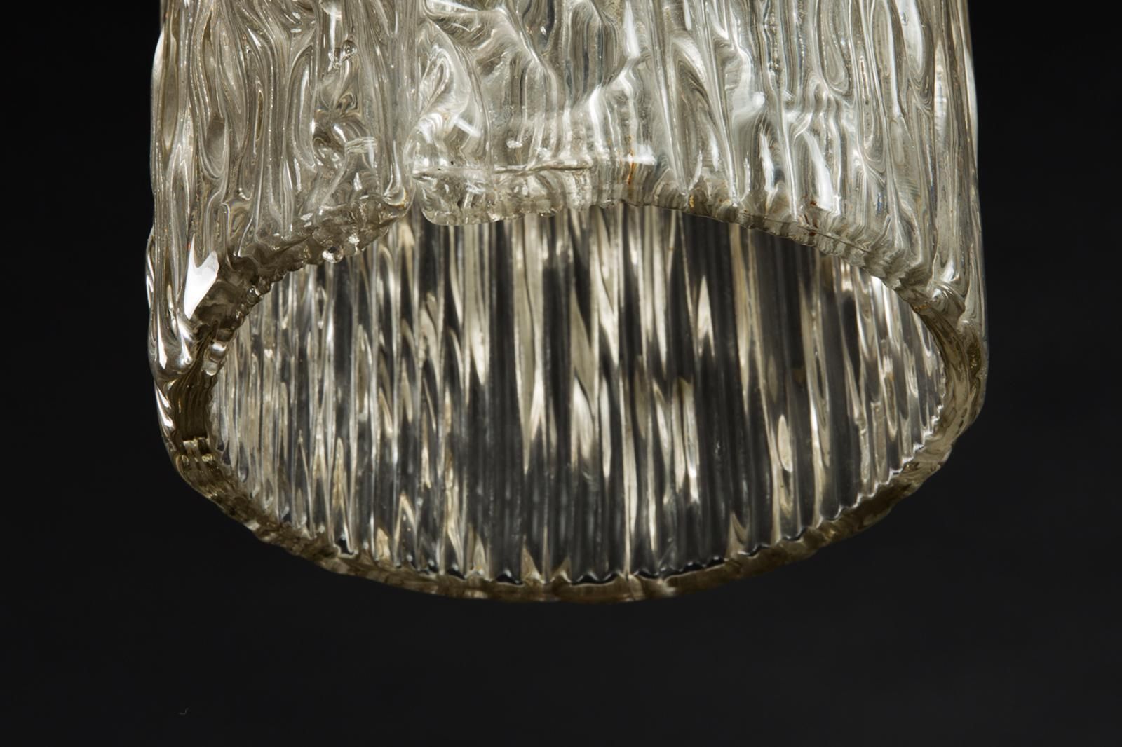 Structured Glass Pendant Chandelier By J.T. Kalmar photo 765.0