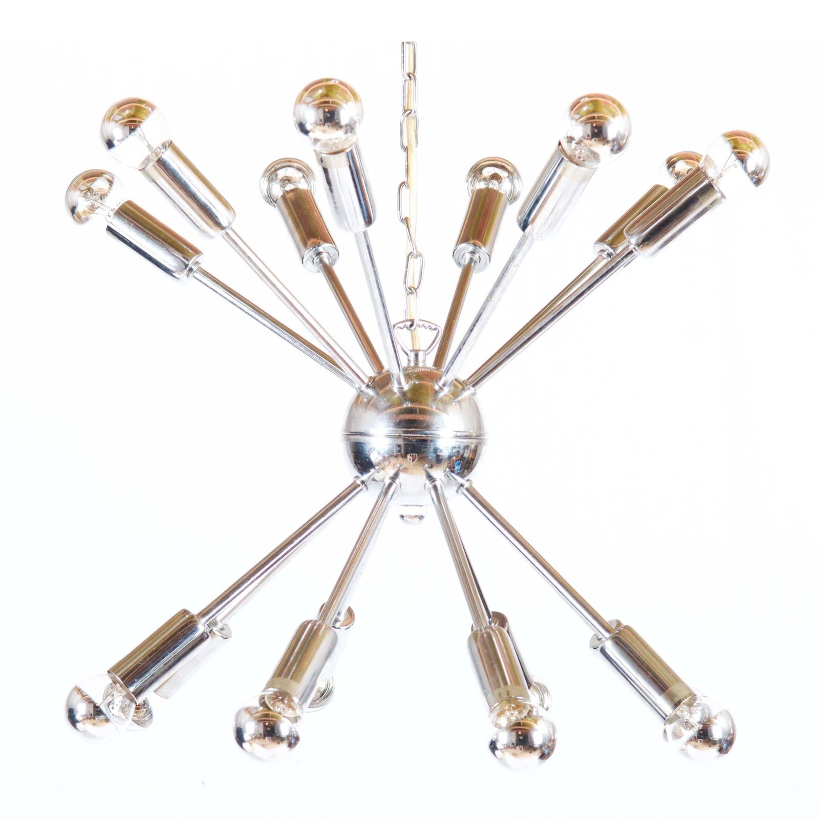 Large Austrian Chrom Plated Sputnik Chandelier