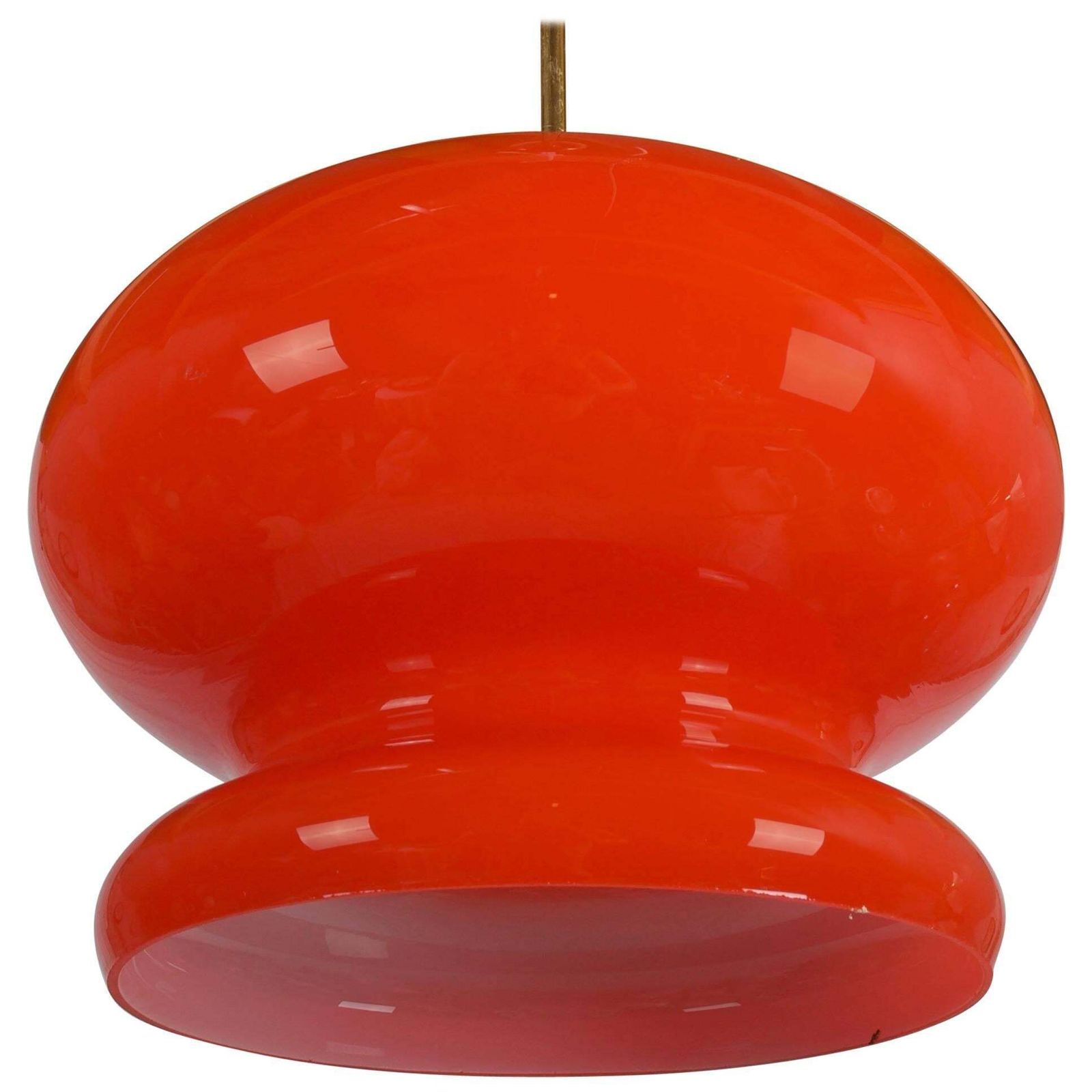 Large Mid Century Glass Pendant