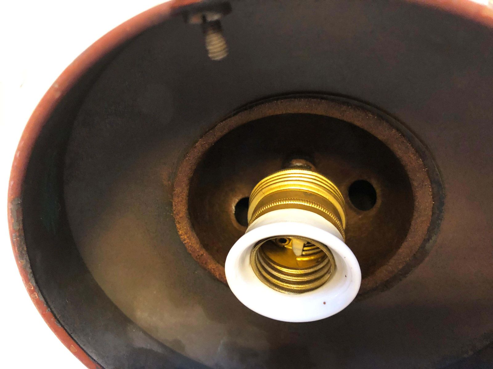 photo furniture Rare Street Or Factory Pendant Lamp Opaline Glass From The 1900s