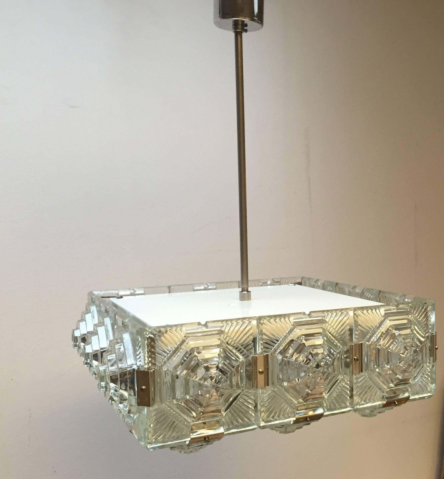 Mid Century Modernist Chandelier In The Style Of Kalmar photo for sale