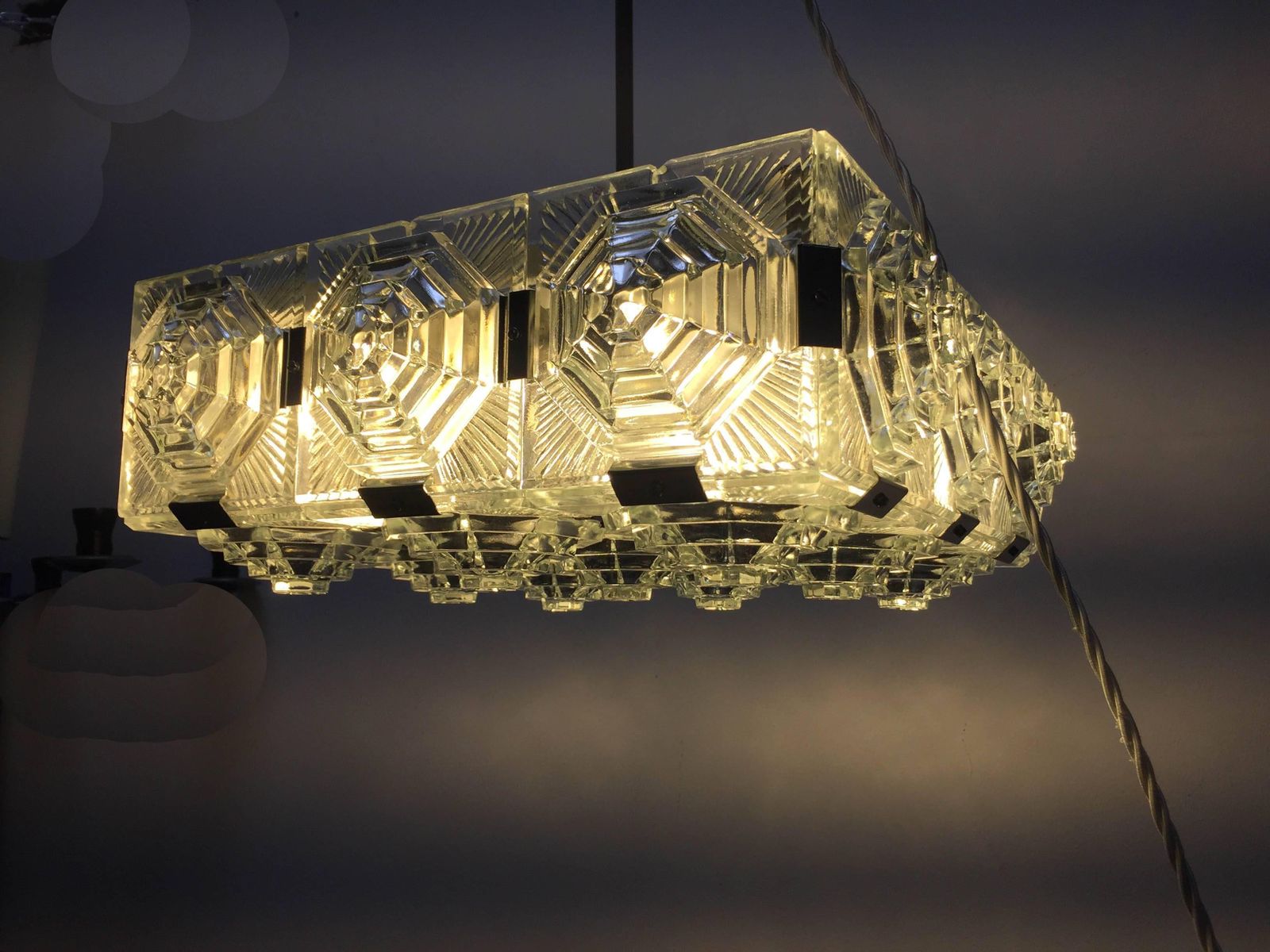 Mid Century Modernist Chandelier In The Style Of Kalmar photo 1082.0