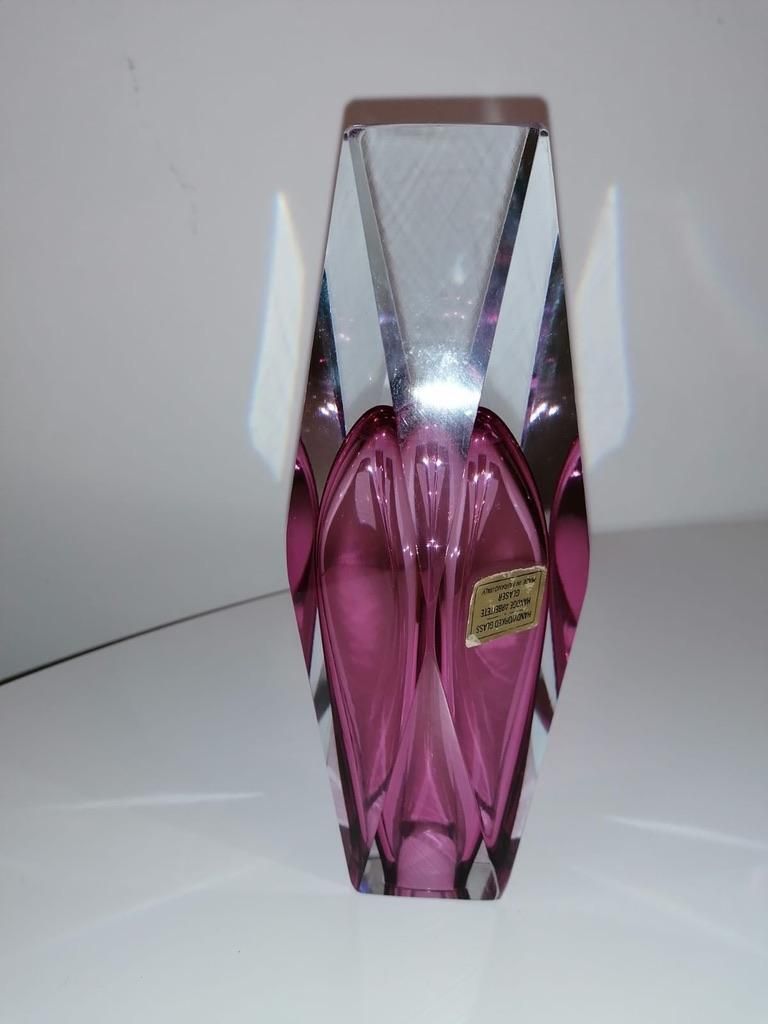 Pink Murano Seguso Flavio Poli Glass Vase photo for sale