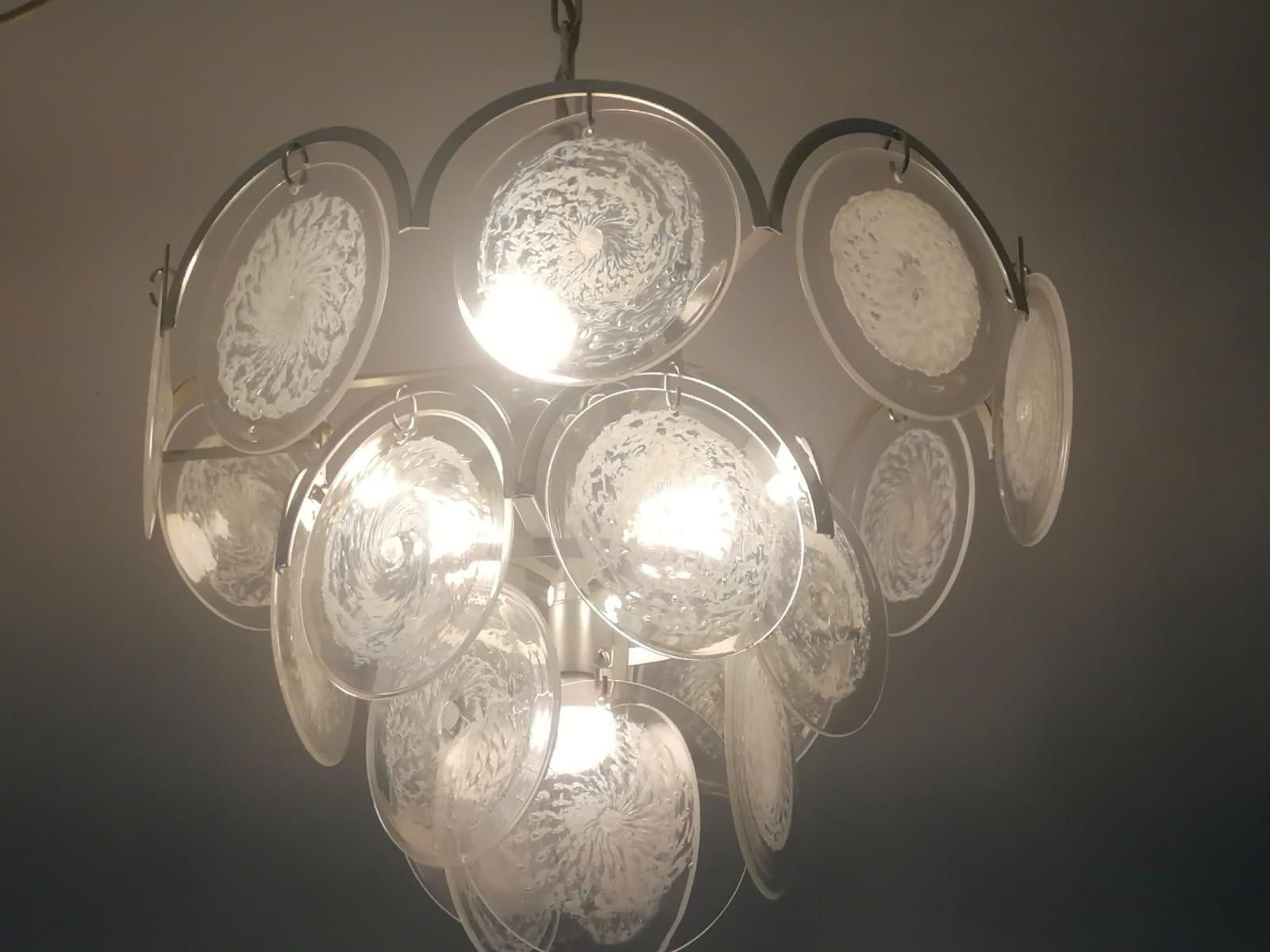 photo for sale Art Glass Chandelier By Gino Vistosi
