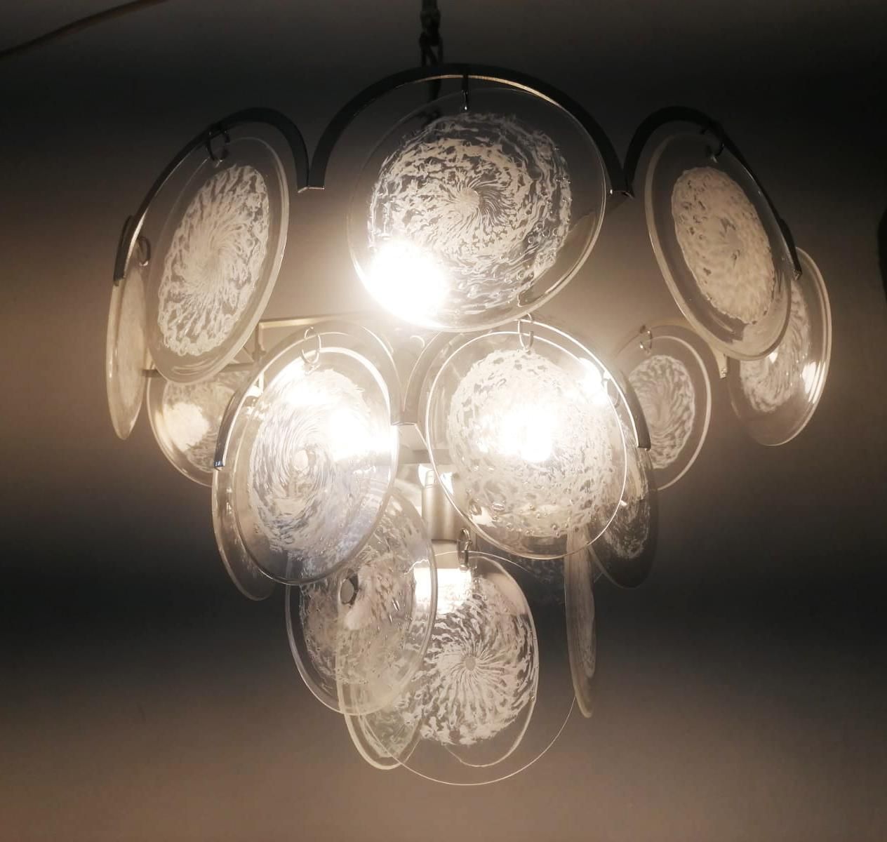 1383.0 Art Glass Chandelier By Gino Vistosi photo