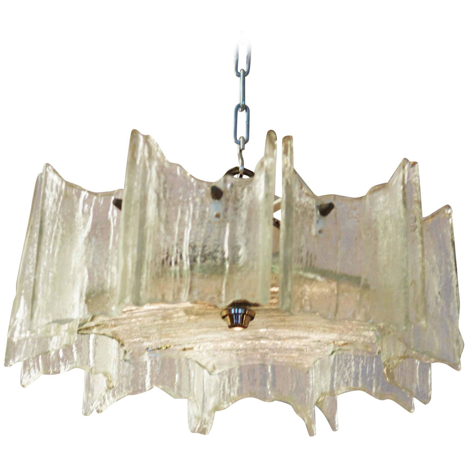 J.T. Kalmar Of Austria Ice Glass Chandelier