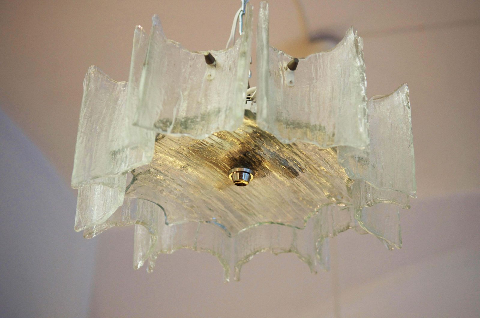 photo for sale J.T. Kalmar Of Austria Ice Glass Chandelier