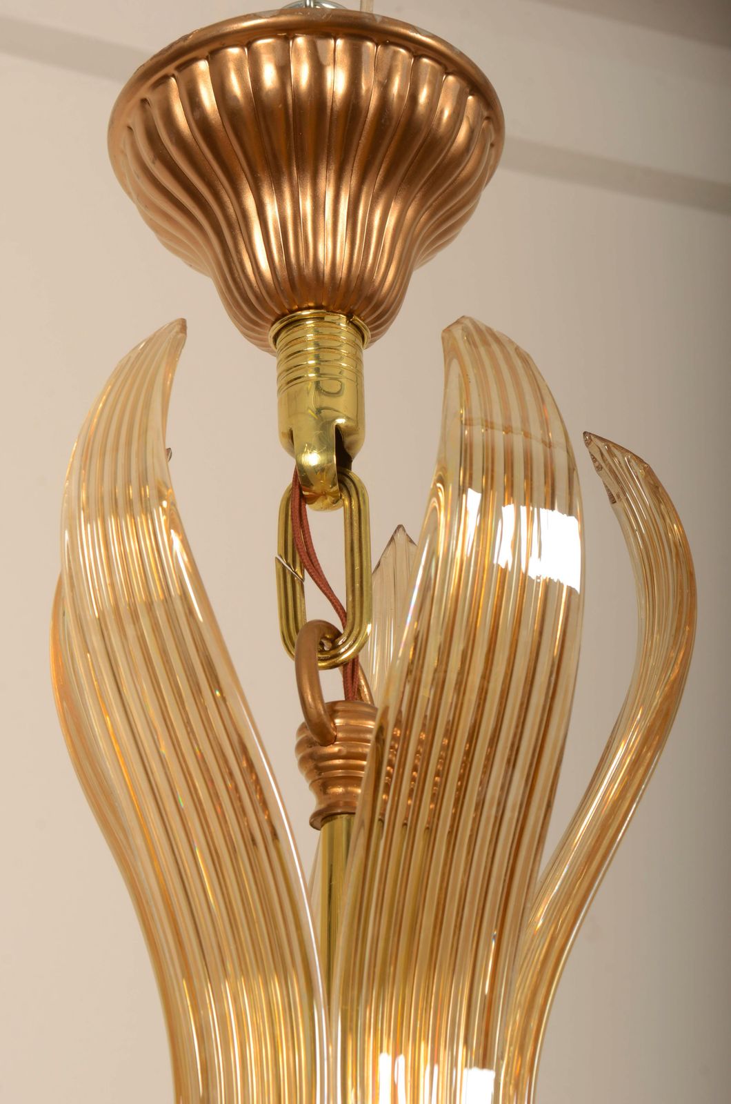 Vintage Bohemian Hand Blown Glass Chandelier photo buy