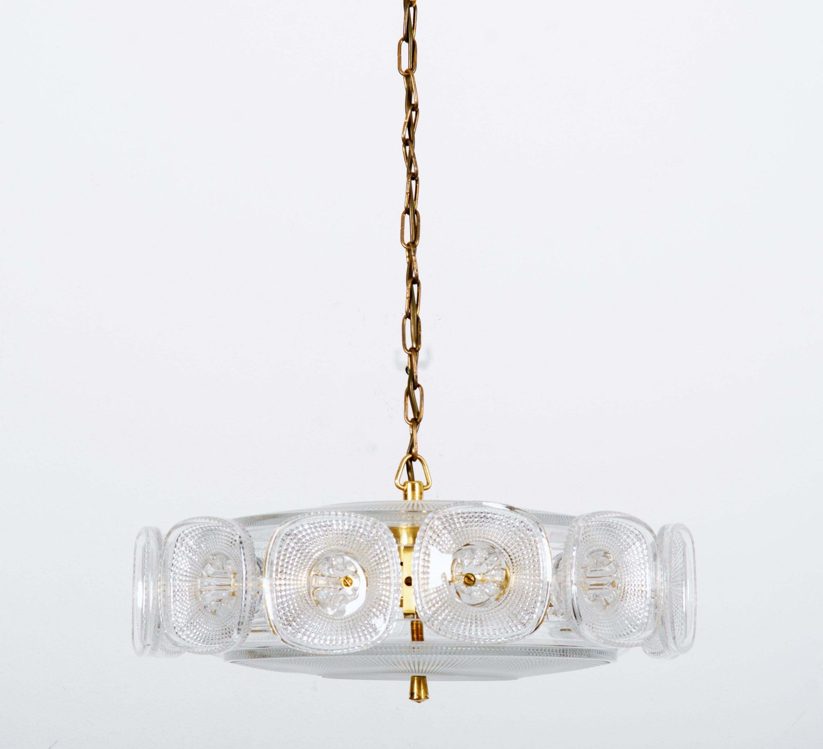 Vineta Chandelier By Kjell Blomberg For Gullaskruf From The 1960s photo for sale