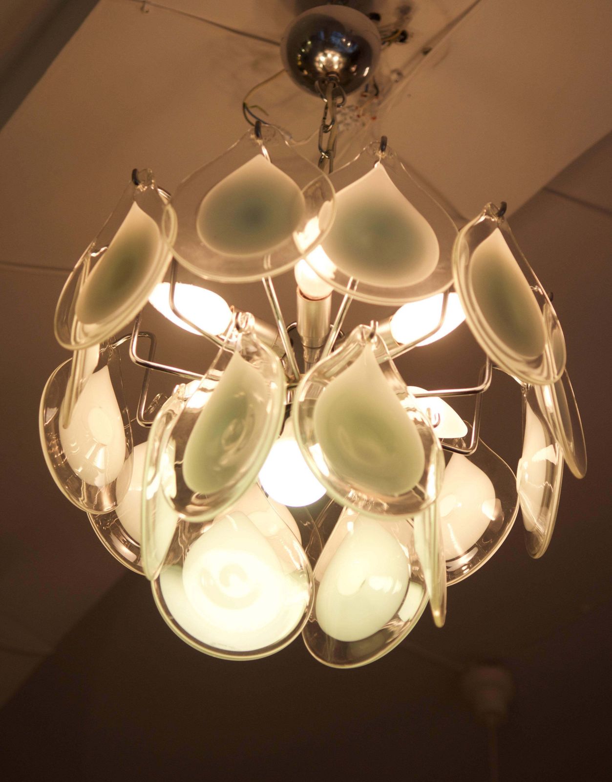 Rare Art Glass Chandelier Gino Vistosi For Venini photo buy