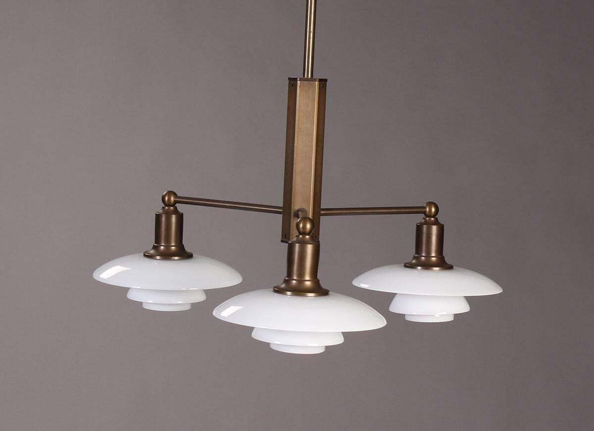 Poul Henningsen Ph Limited Edition Three Arm Chandelier photo for sale