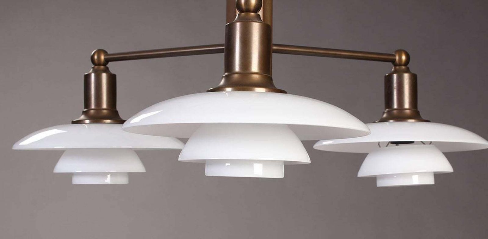 Poul Henningsen Ph Limited Edition Three Arm Chandelier photo Lighting