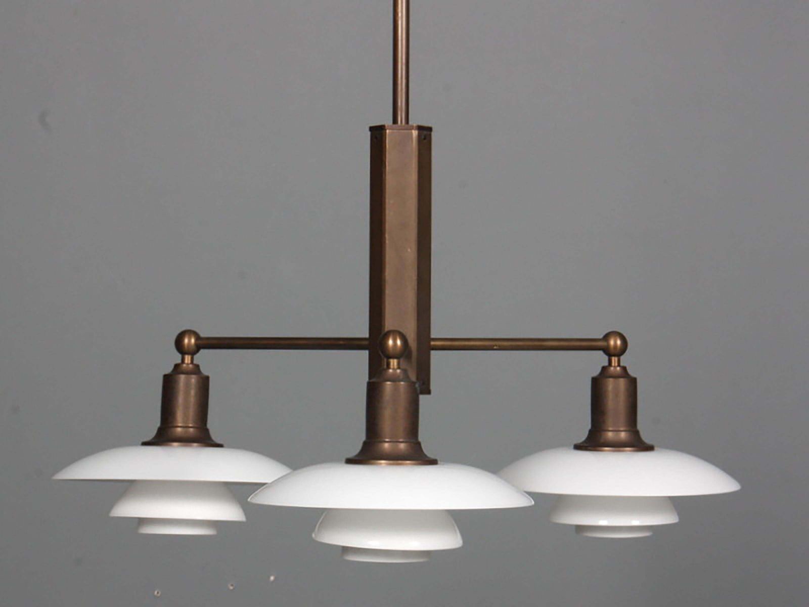 Poul Henningsen Ph Limited Edition Three Arm Chandelier photo vintage