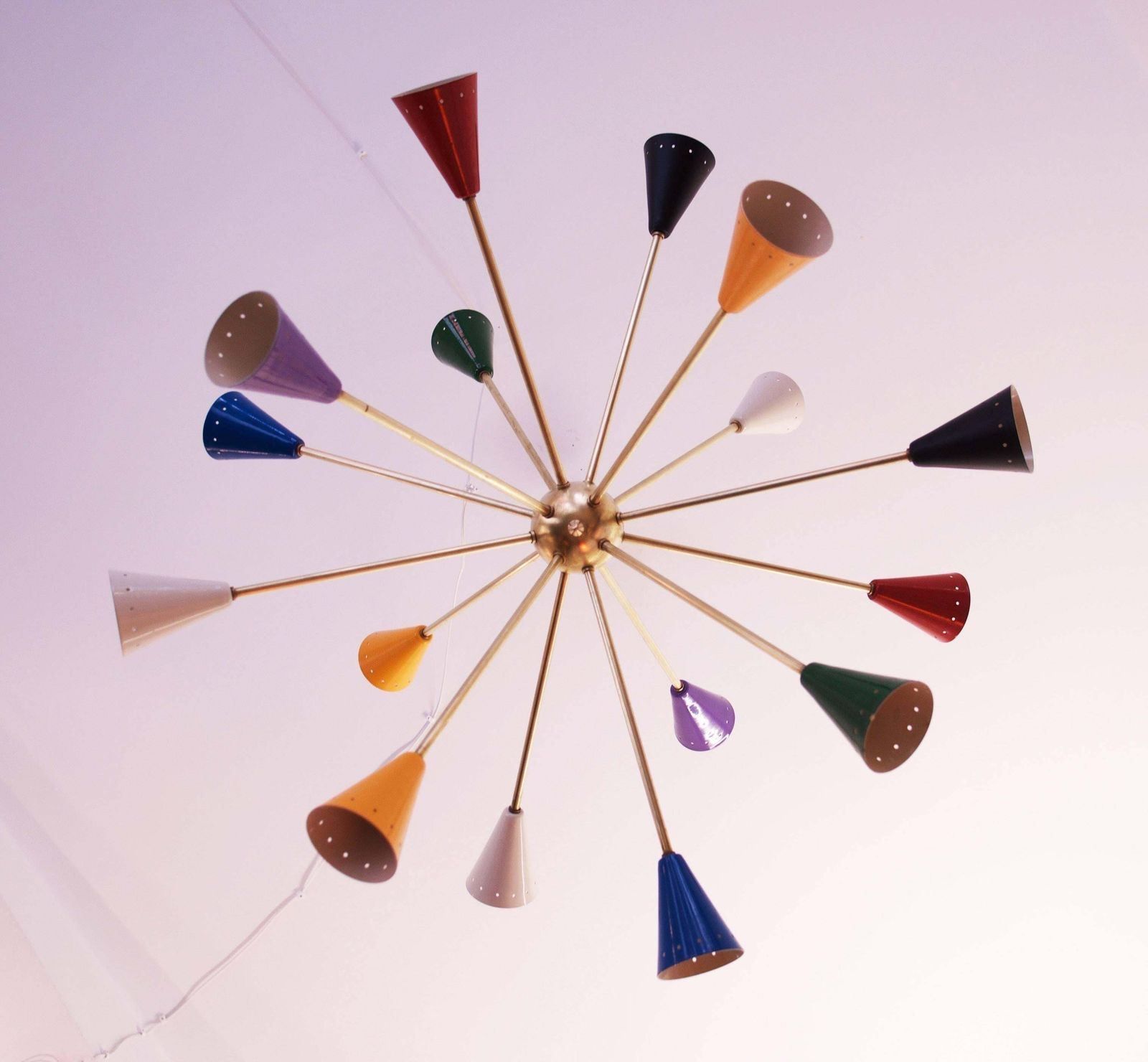 Colorful Sputnik Chandelier In The Style Of Stilnovo photo furniture