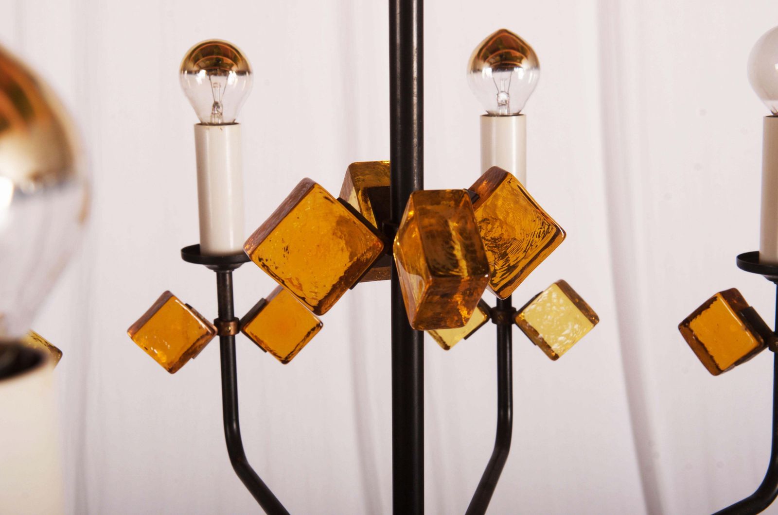 Scandinavian Glass And Iron Chandelier By Svend Aage Holm Sorensen photo buy