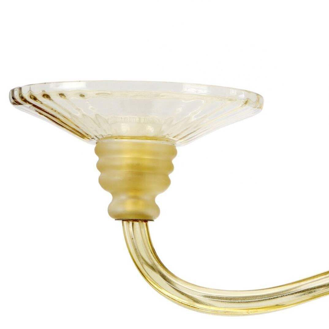Large Murano Art Deco Amber Glass Chandelier photo furniture