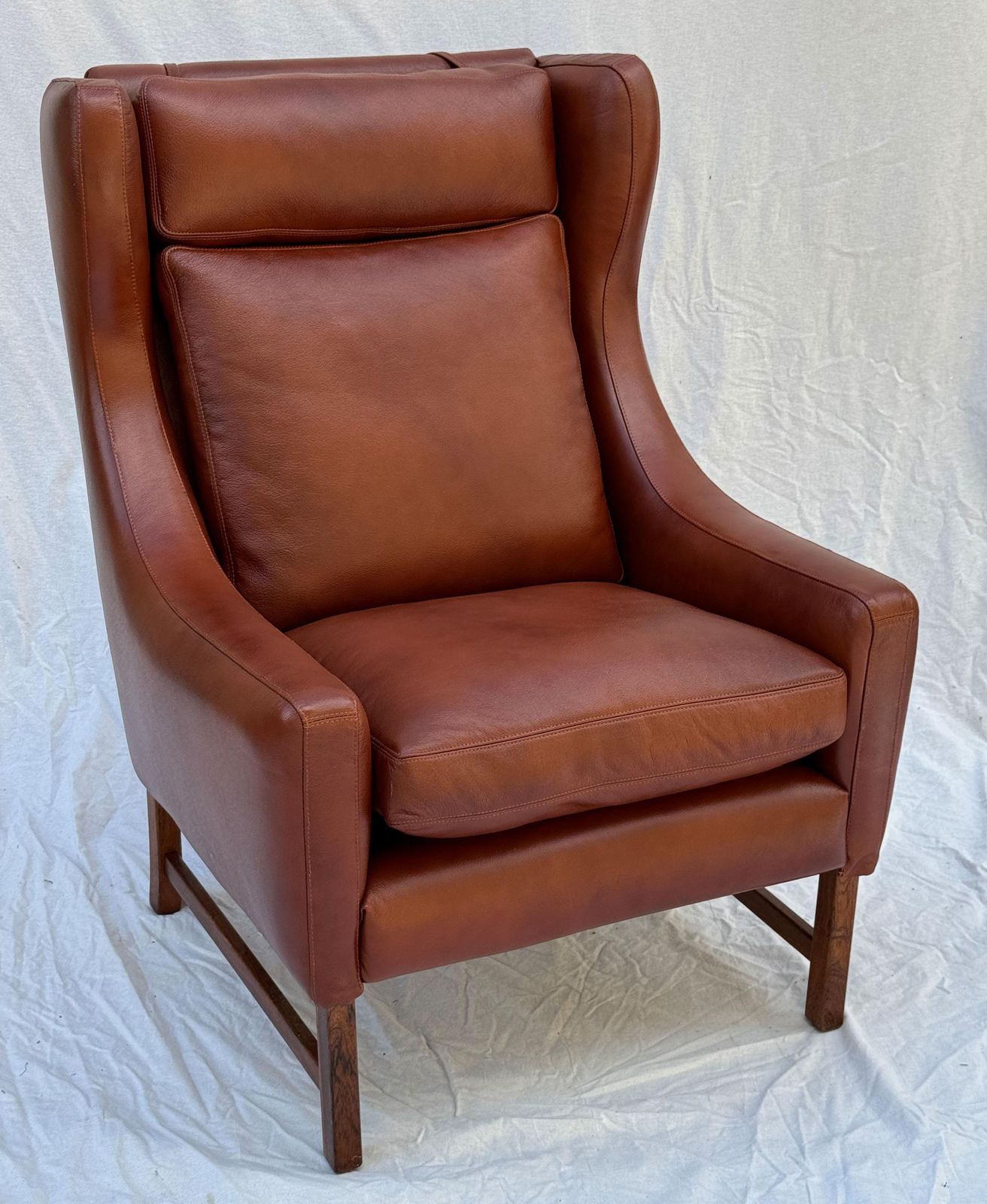 Frederik A. Kayser Wingback Chair Armchair Upholstered In Leather photo furniture