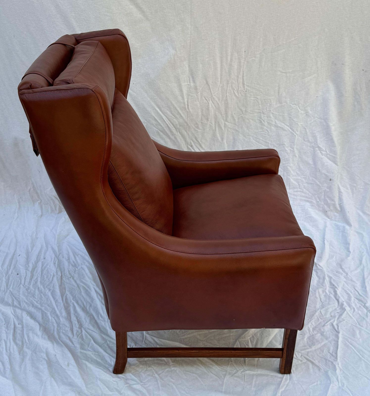 Frederik A. Kayser Wingback Chair Armchair Upholstered In Leather photo vinterior
