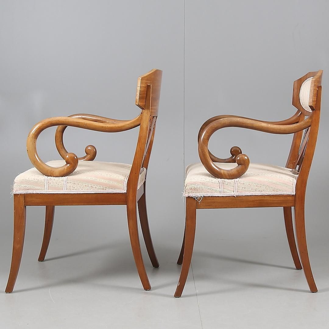 Pair Of Swedish Karl Johan 'Biedermeier' Armchairs photo Furniture