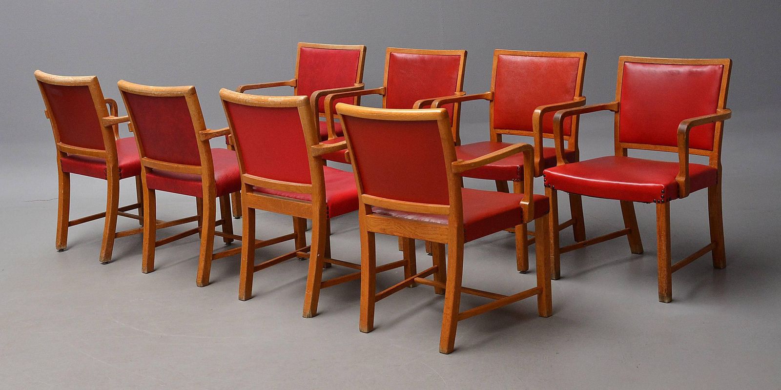 Furniture Mogens Koch Oak Armchairs For Sønderborg Hospital photo