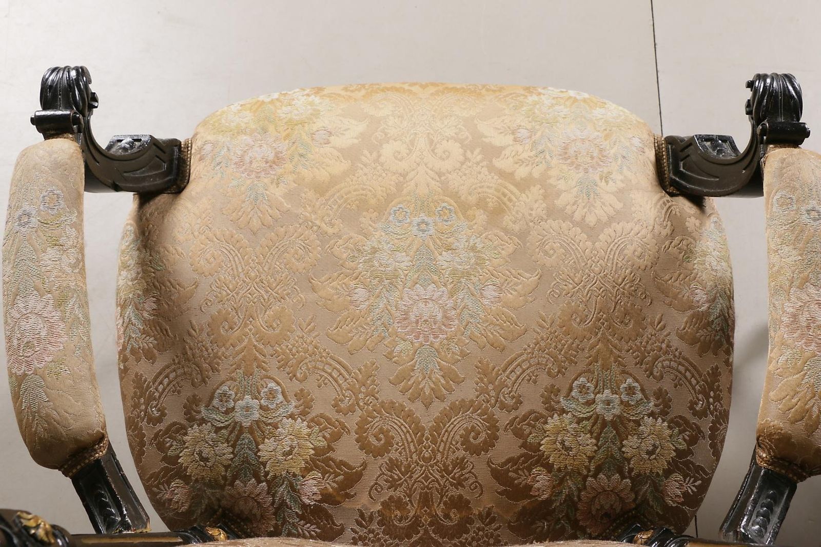 Furniture Ebonized Gildwood Louis XVI Armchairs photo