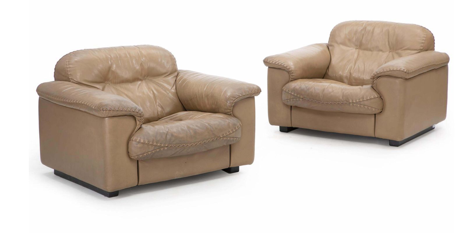 Pair Of Adjustable De Sede Leather Armchairs Ds 110 James Bond photo 5392.0