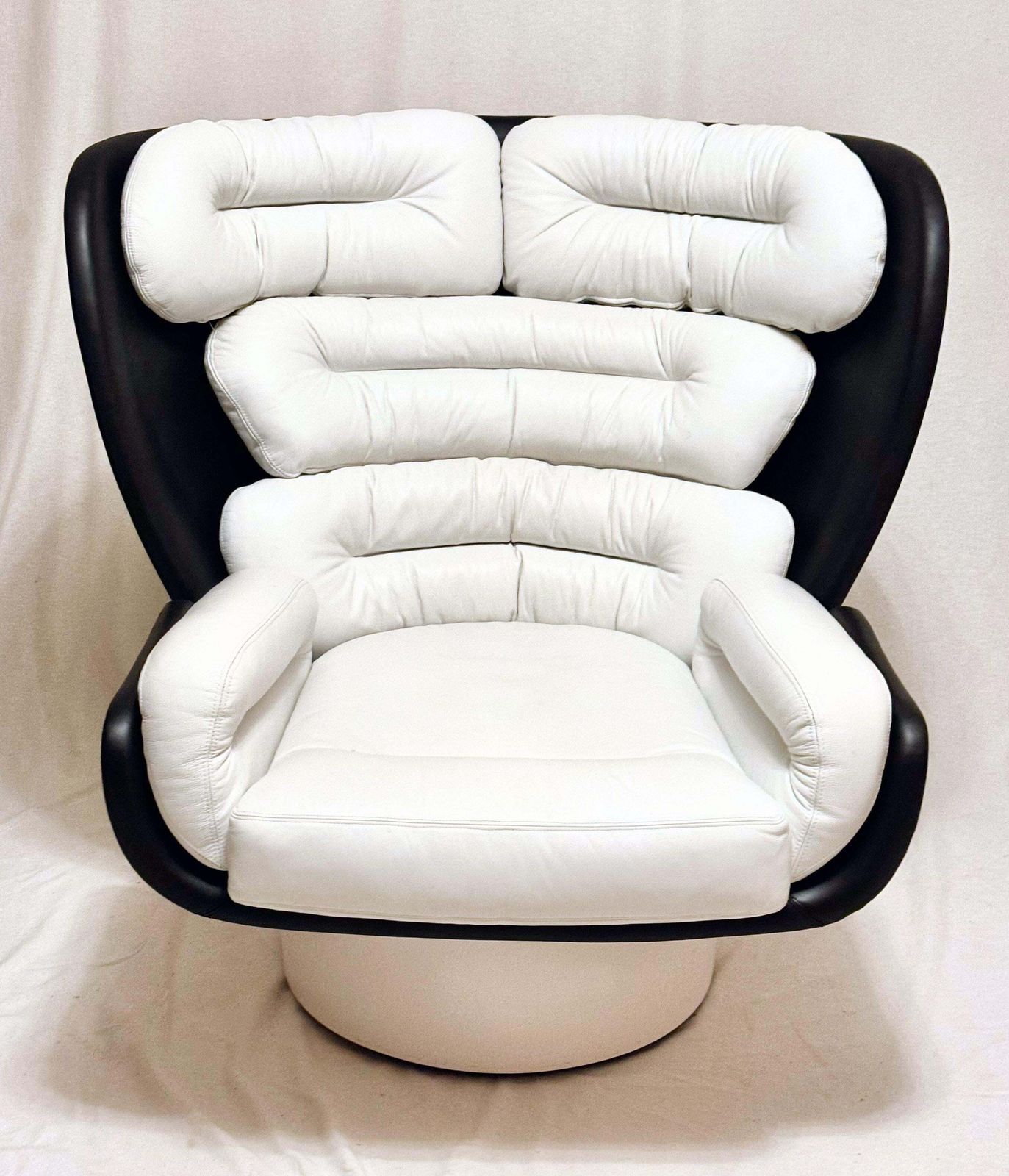 Joe Colombo Swivel "Elda" Leather Lounge Chair photo buy