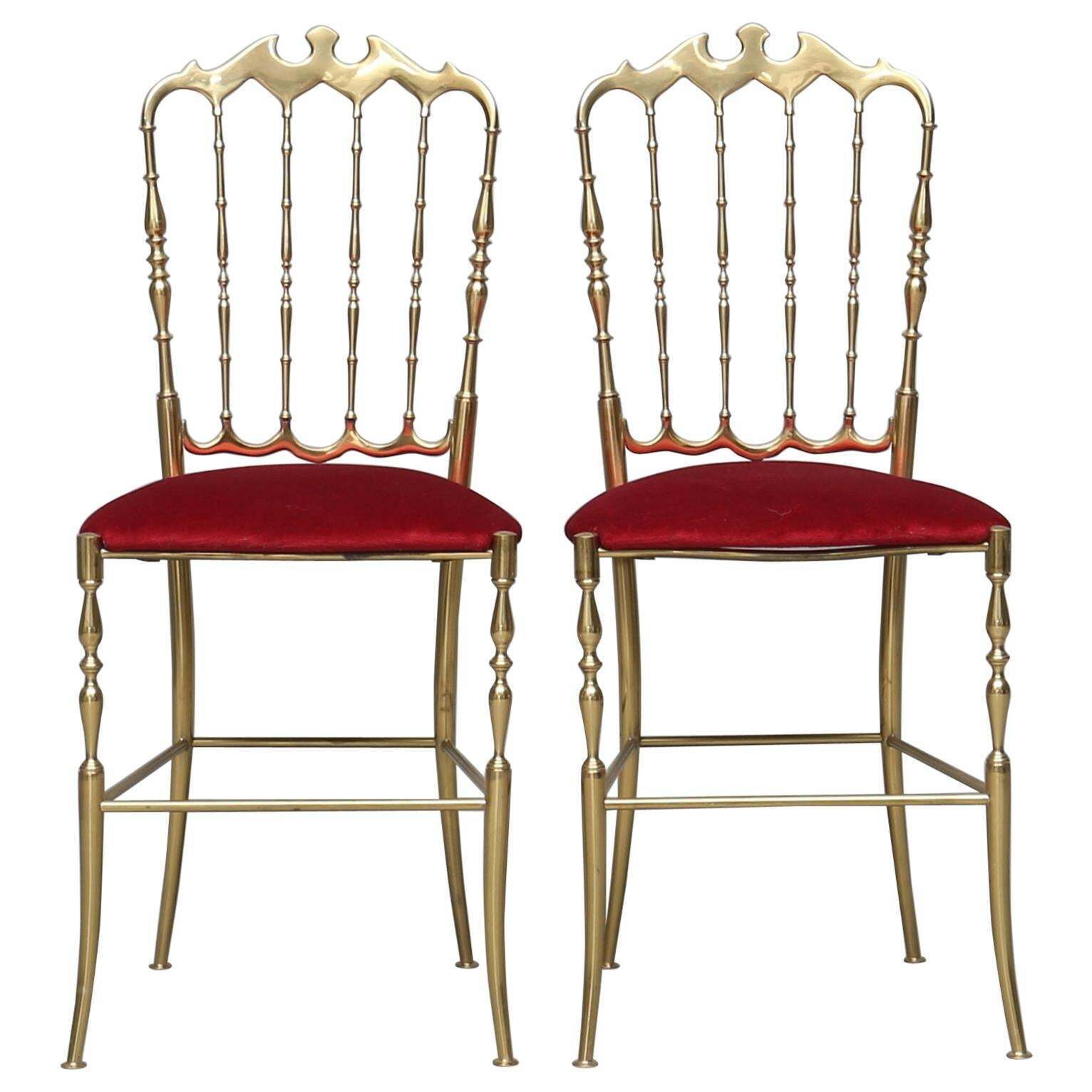 Midcentury Brass Ballroom Chairs By Giuseppe Gaetano Descalzi